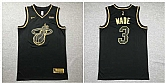 Heat 3 Dwyane Wade Black Gold Nike Swingman Jersey,baseball caps,new era cap wholesale,wholesale hats